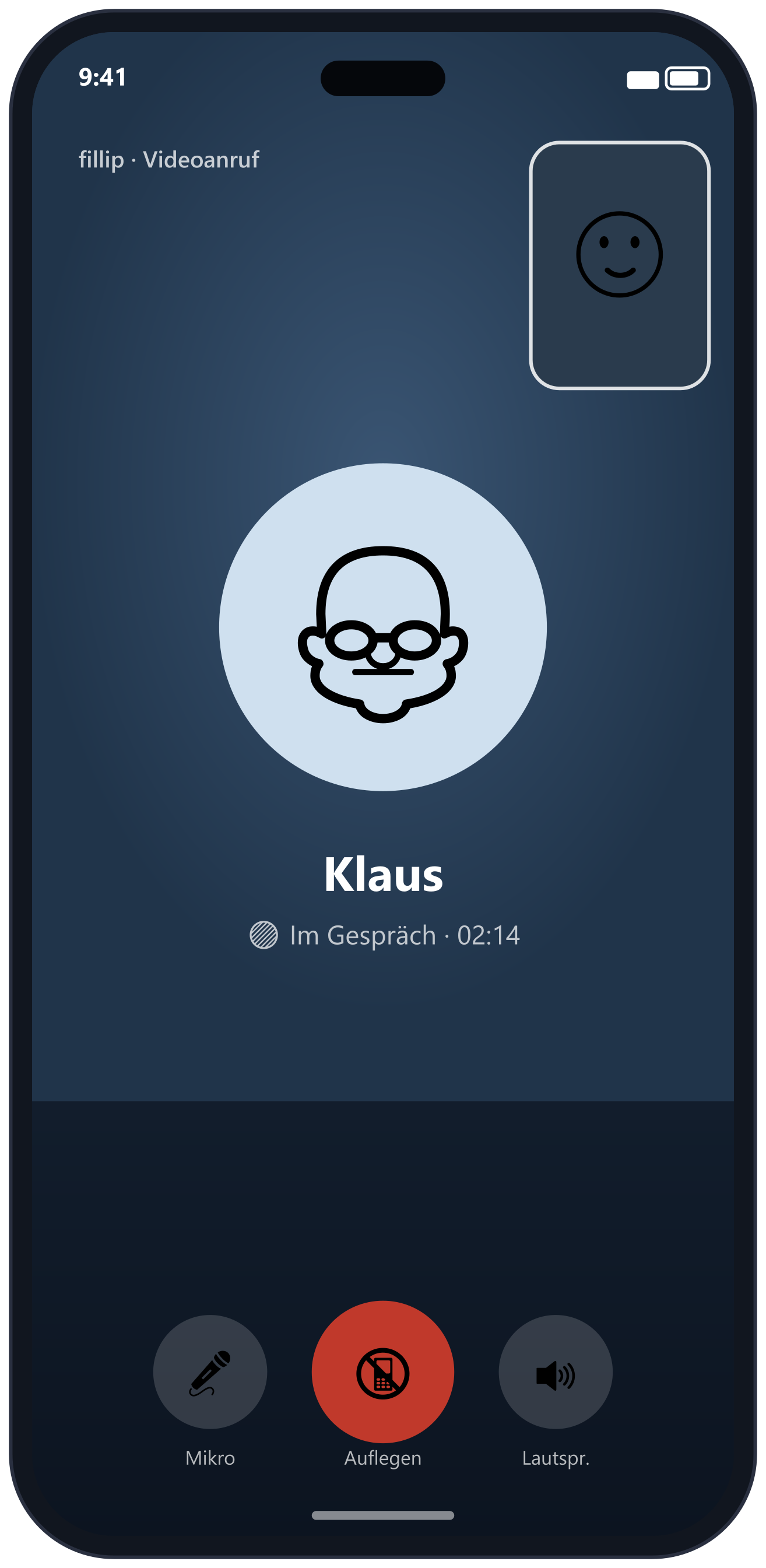 Videoanruf in der fillip-App